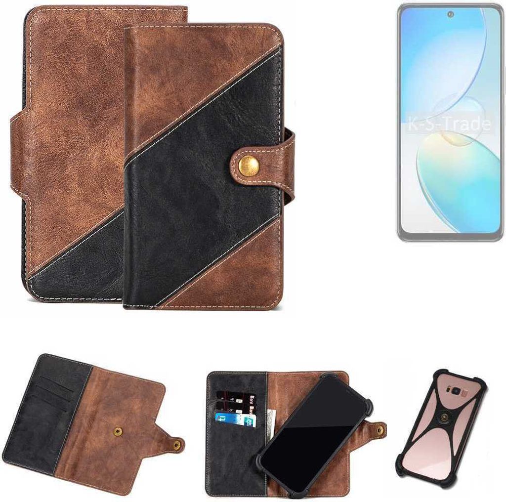K-S-Trade Handyhülle Schutzhülle Bookstyle Case kompatibel mit Infinix Hot 12 Klapphülle Cover Hülle Schutztasche 1x