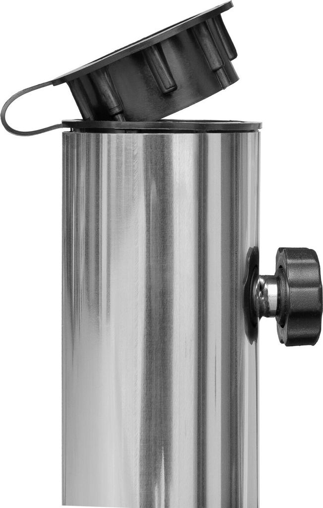 anndora Sonnenschirmständer Granit 25kg Balkonständer max. 48mm Stamm - dunkelgrau - Schaft mit 2 Schrauben - Dunkelgrau