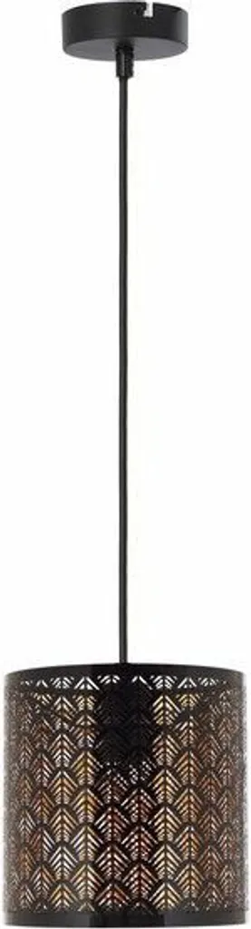 Luminaire Suspendu Toulouse Métal Noir pour Grandes Pièces 80x20 cm