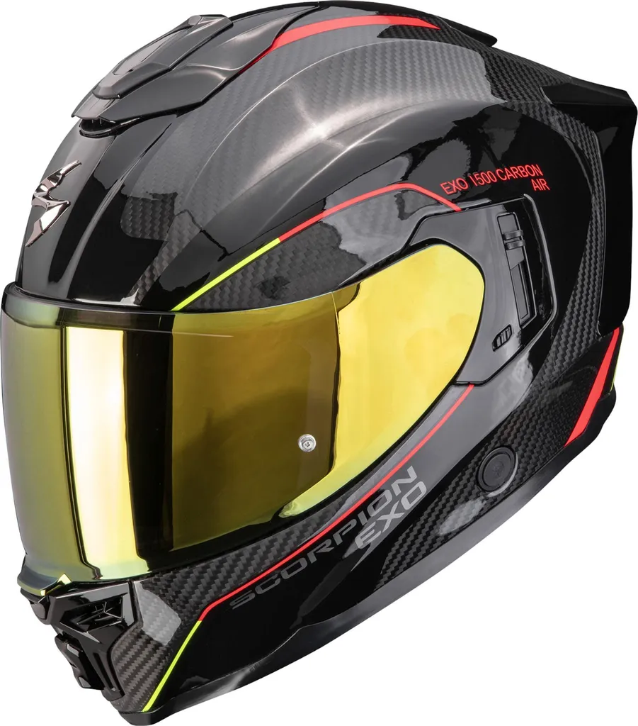 Casque Moto Touring Scorpion EXO-1500 Carbon Air Mundi Noir Jaune L