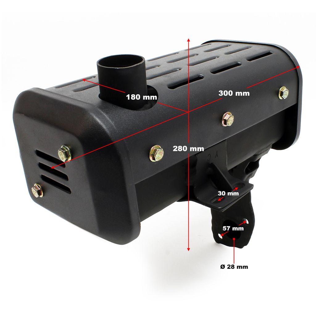 Wiltec tlmič výfuku pre motor LIFAN 10 hp - náhradný diel Obrázok produktu 