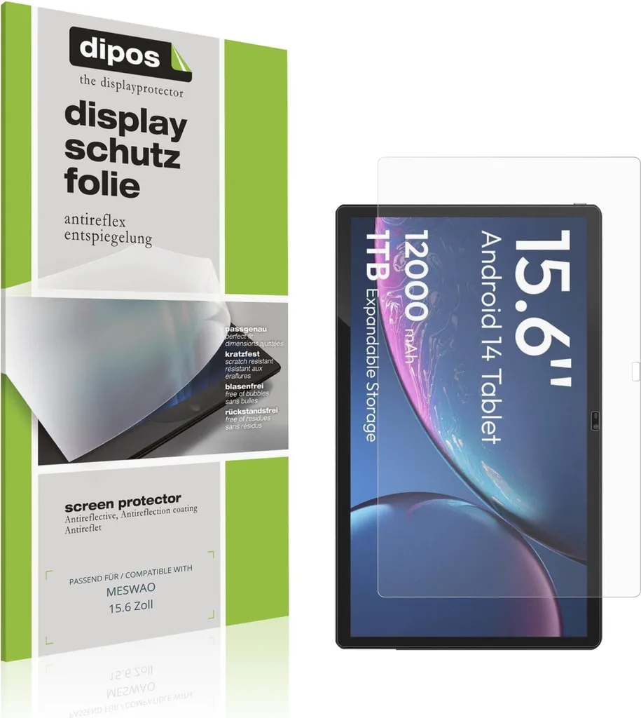 2 Pellicole Schermo MESWAO 15.6 Zoll dipos | Visione Opaca e Protetta