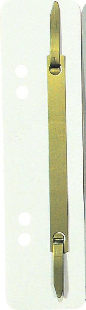 Heftstreifen kurz PP mit Metalldeckleiste VE=100x25 Stück weiß
