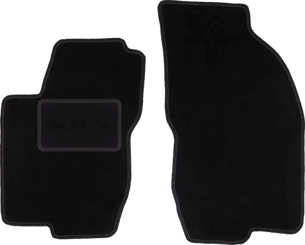 Wielganizator tappetini auto velours anteriori adatto per Alfa Romeo 156 (2000-2006, berlina, station wagon, estate) neri, set 2 pz, con fissaggi
