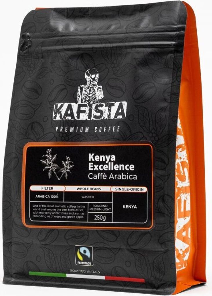 Kafista "Kenya Excellence" - Kaffeebohnen, 100% Arabica, geröstet in Italien 1x250g