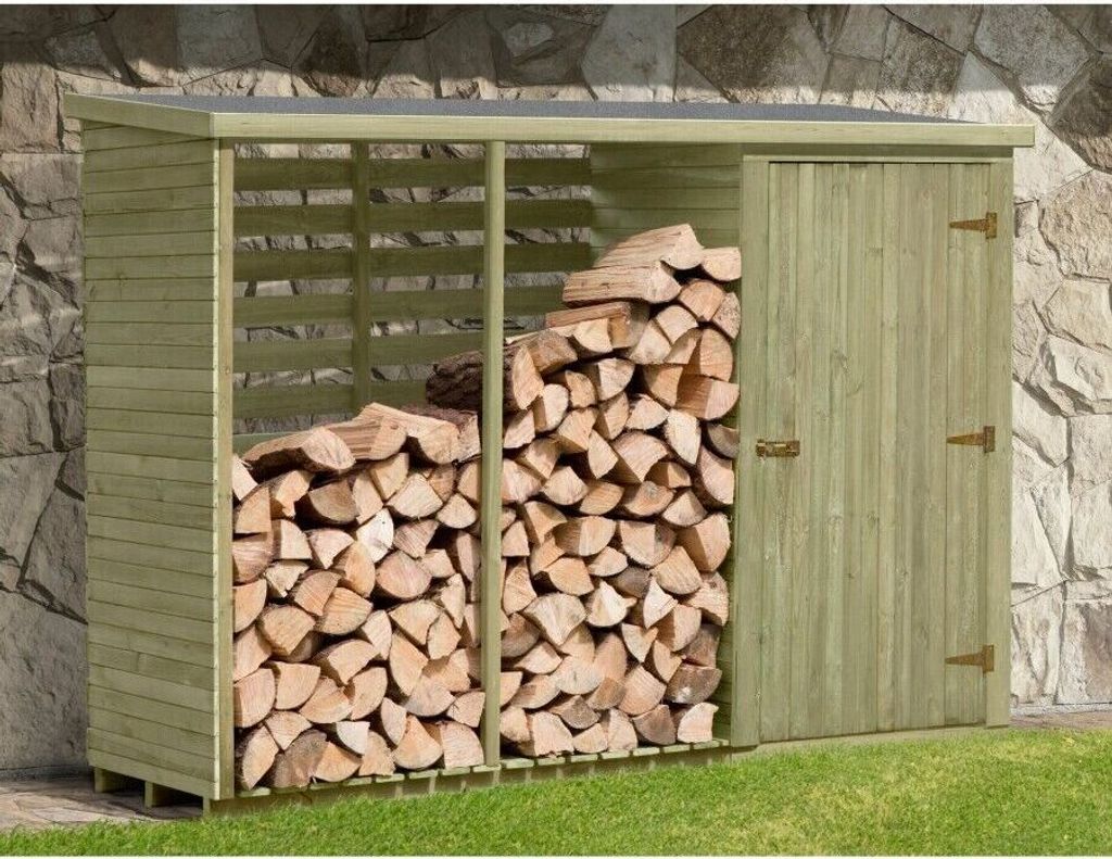 Kaminholzregal 280x100x200 cm mit Rückwand für 2,8 m³ Produktbild 