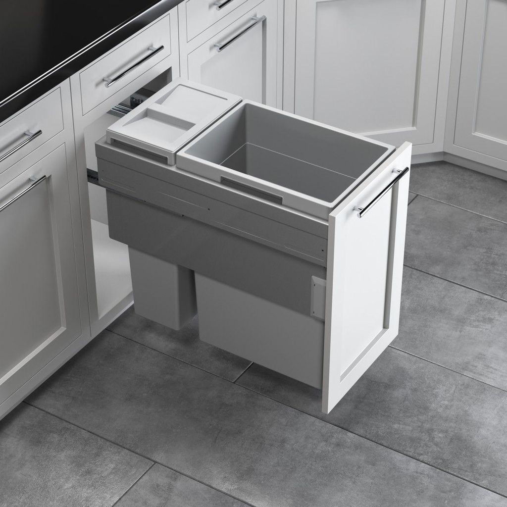 Hailo Abfallsammler 3613311 US Cargo 37 + 15 Liter für Rahmenfront