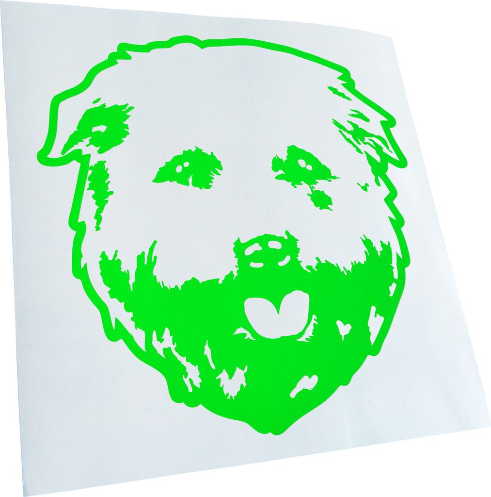 Kiwistar - Autoaufkleber - glen of imaal terrier Hund - Neongrün - 30x30cm - Aufkleber für Auto, Laptop, Fahrrad, LKW, Motorrad mehrfarbig JDM De...