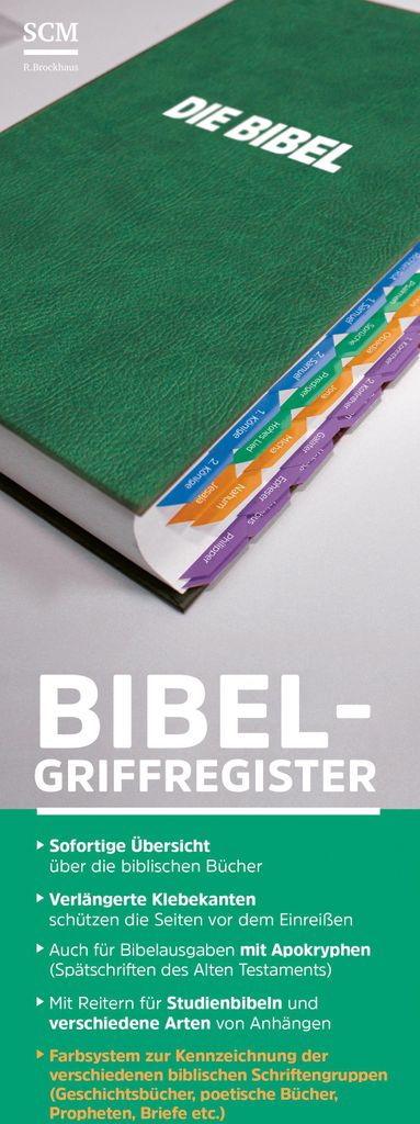 Bibel-Griffregister grün Produktbild 