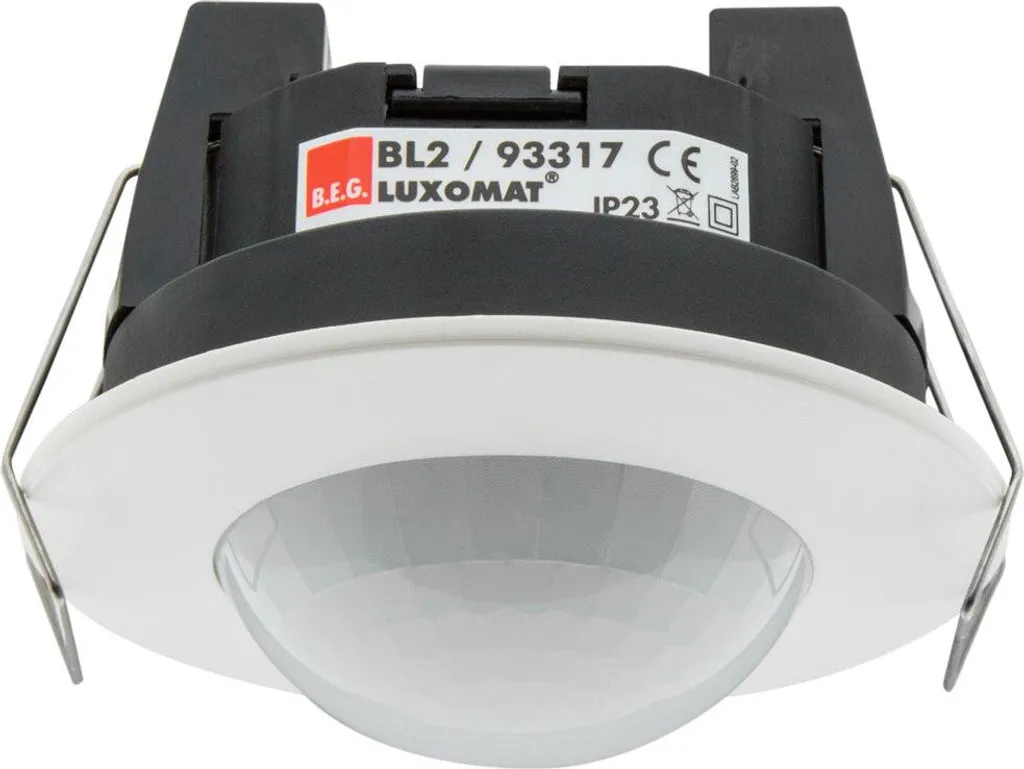 Détecteur de mouvement encastrable pour couloir et bureau BEG BL2-FP 360°