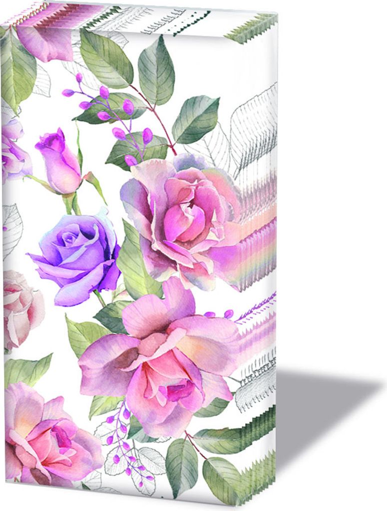 Taschentücher 21,5 x 22 cm – 4-lagig – á 10 Stück pro Packung - Blume
