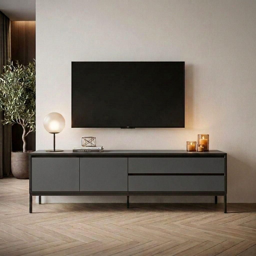 Skye Decor, soporte de TV de alta calidad, color antracita Imagen del producto 
