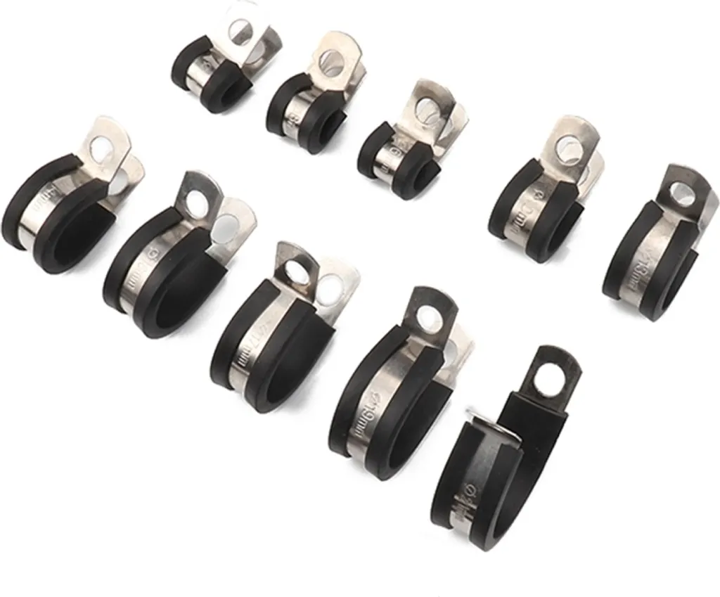 Set 10 Morsetti Gommati in Acciaio Inox 28mm | P-Clip Professionali Auto