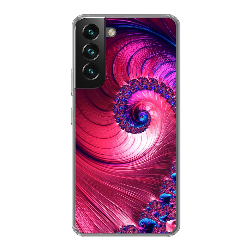 MuchoWow Handyhülle Schutzhülle Hülle für Samsung Galaxy S22 Plus Spirale - Abstrakt - Farben Silikon Softcase Handy Hülle - Schutzabdeckung