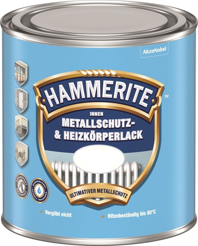 HAMMERITE Metallschutz- und Heizkörperlack glänzend weiß Produktbild