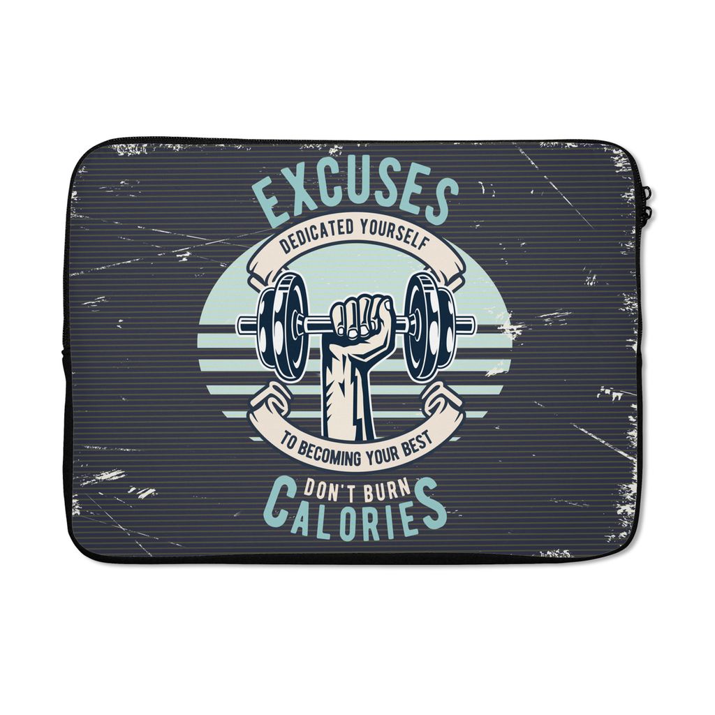 MuchoWow Laptop Hülle 13 Zoll Gewichte - Sport - Retro Laptoptasche - Laptophülle - Sleeve - Rundumschutz