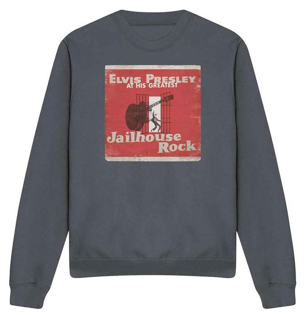 Elvis Presley - "Greatest" Sweatshirt für Herren/Damen Uni TV33727 (S) (Holzkohle)