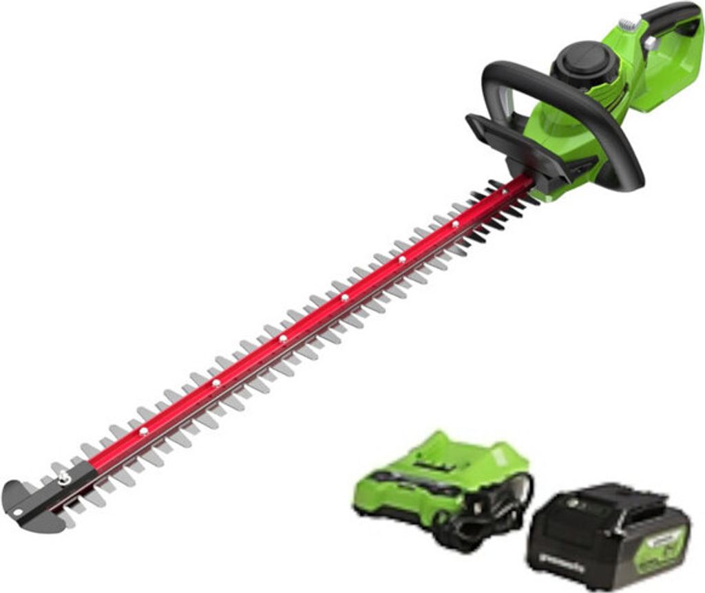 Greenworks 24V Borstelloze Accu-Heggenschaar - Borstelloze Motor - Meslengte 56 Mm - Snijcapaciteit 25
