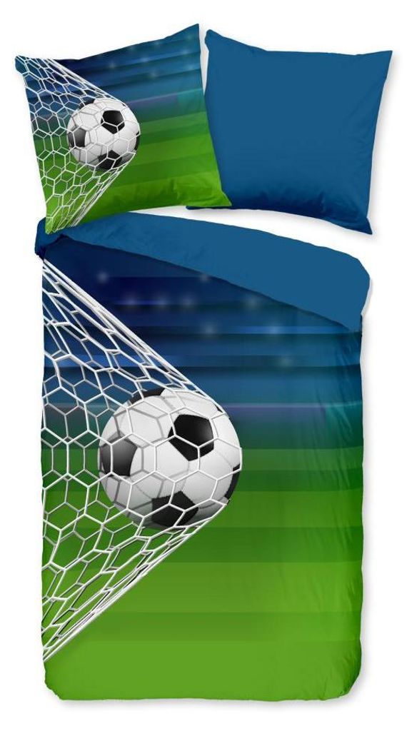 ZouZou Kinderbettwäsche "Match" - Blau - (135x200 cm) - 100 Produktbild 