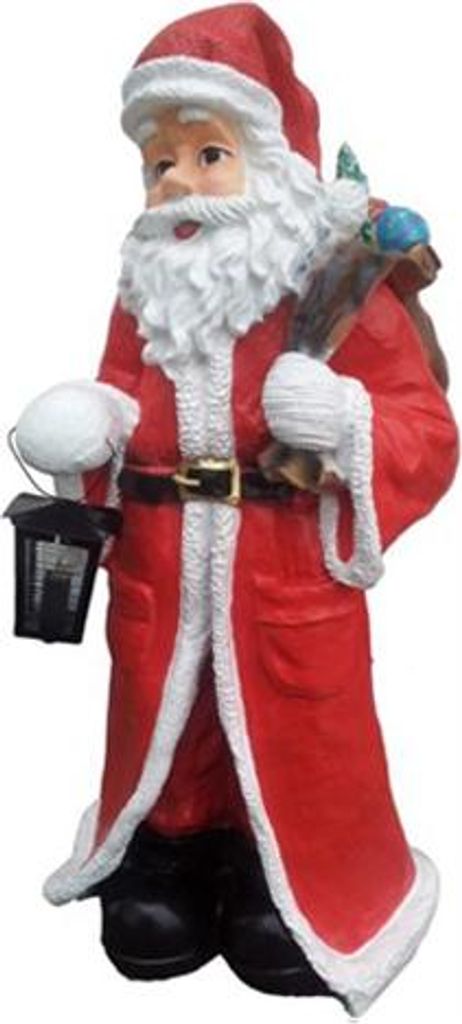 Weihnachtsmann Figur mit Lampe Stehleuchte Statuen Statue Dekoration Deko 100 cm