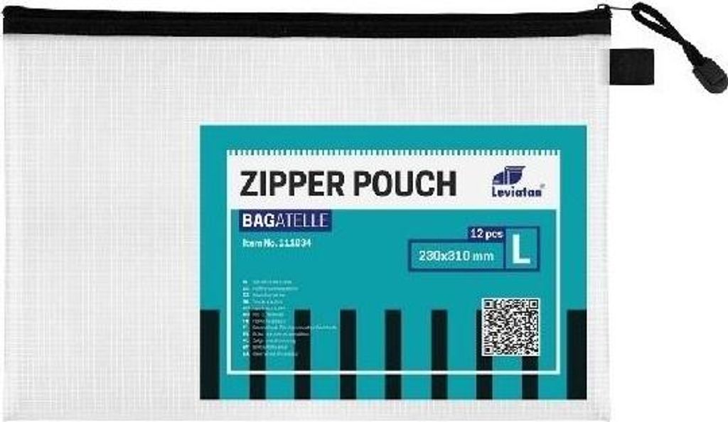 LEVIATAN 12er Set A4 Zip-Beutel Reisetasche Transparente Reißverschlusstaschen Reißverschluss Dokumententaschen Wasserdichte Bag Lagerung von Sch...