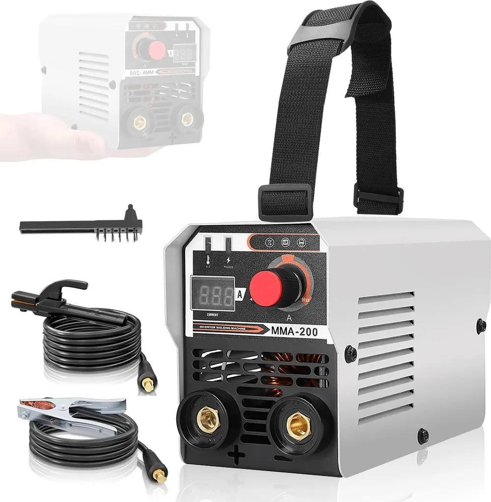 Saldatrice Inverter IGBT 200A MMA LED - Qualità Industriale Senza Gas