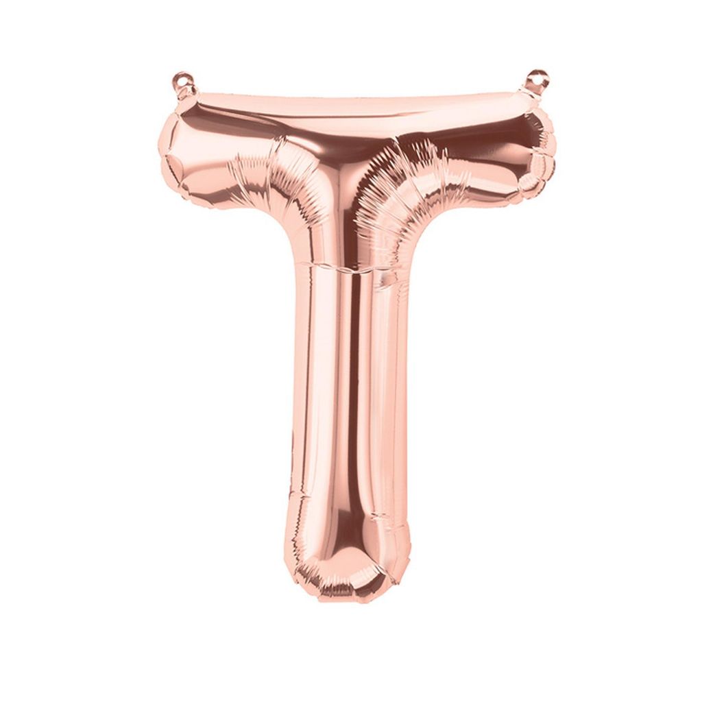 Folienballon Buchstabe T, rosegold, ca. 100 cm Produktbild 
