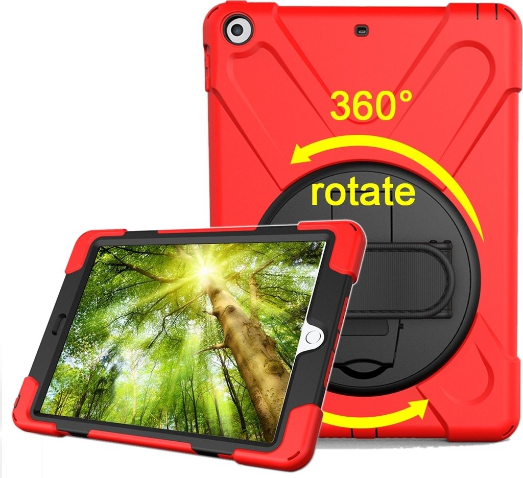 Mobigear SureGrip XGuard iPad 6 (2018) Hülle Kunststoff,Silikon Backcover + Ständer - Rot