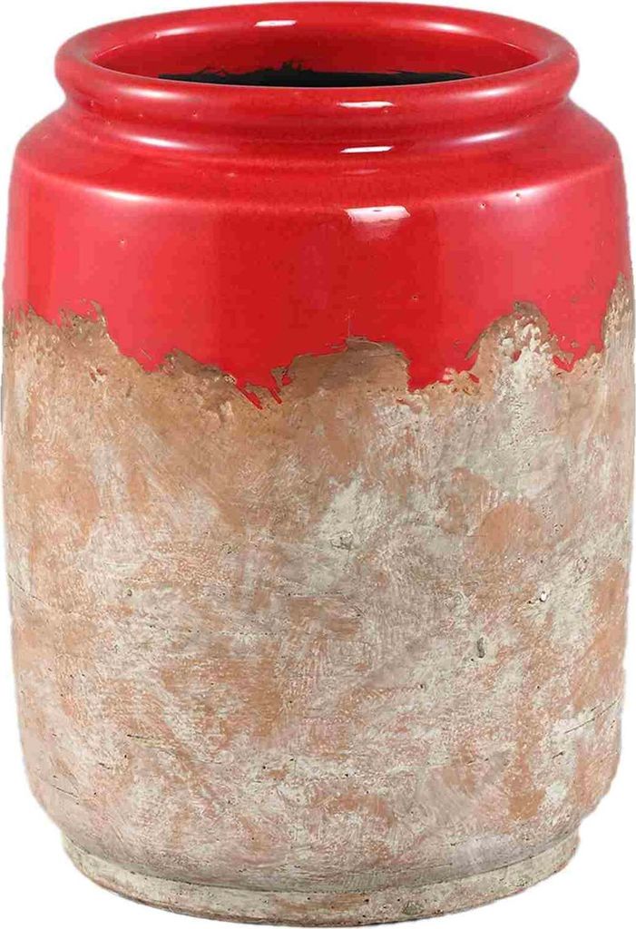 PTMD - Topf Breffni - Rot - 20x20x25,5cm