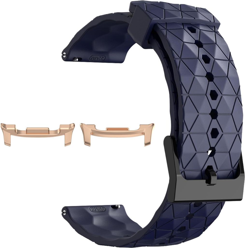 Für Samsung Galaxy Watch 8 / 8 Classic / Ultra 2 Silikon Fußball Design Ersatz Arm Band Dunkelblau