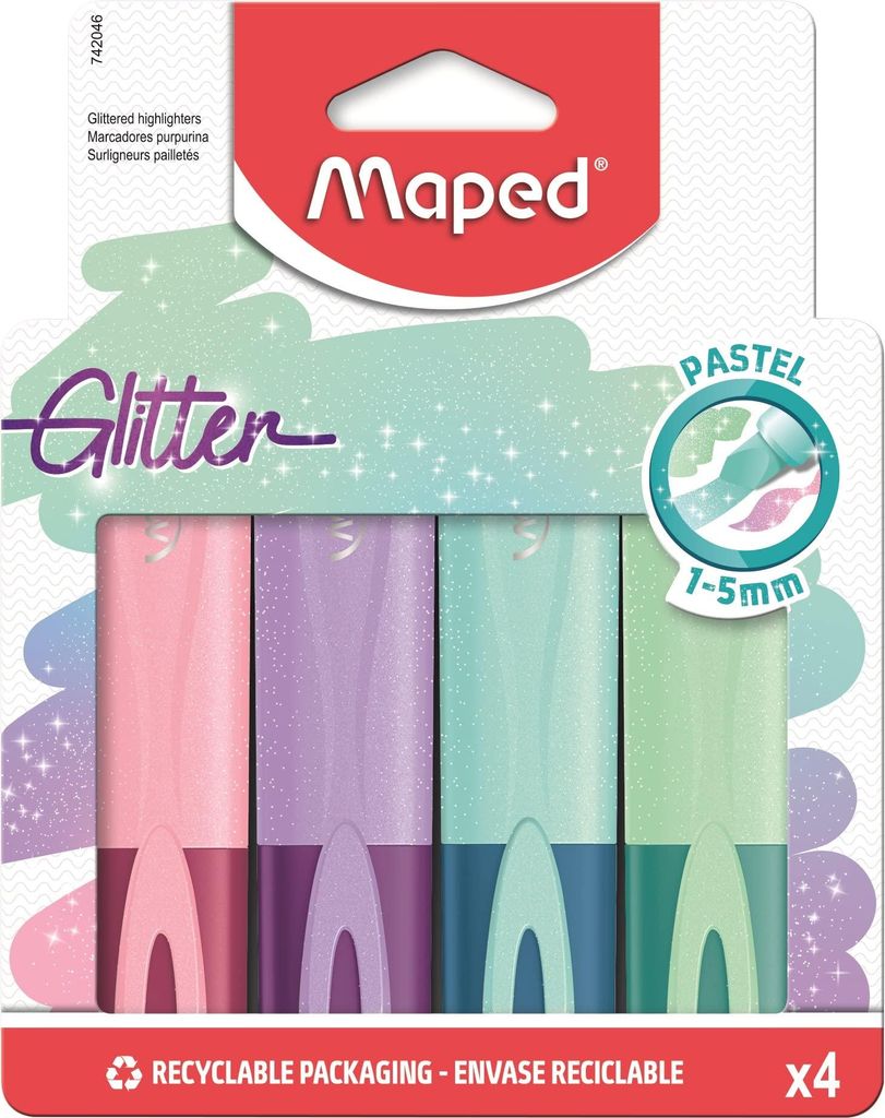 Maped 742046 Evidenziatore Maped FLUO'PEPS Glitter PASTEL, Immagine del prodotto 