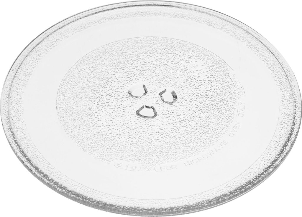 vhbw Mikrowellen-Teller kompatibel mit Daewoo KOR68C07, KOR68CD7, KOR6595 Mikrowelle - Drehteller mit Y-Aufnahme, 25,5 cm, Glas, Transparent