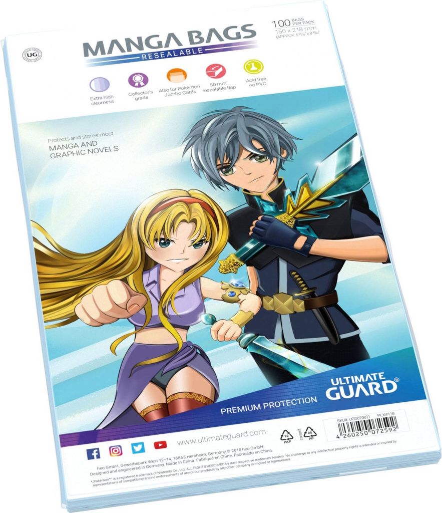 Ultimate Guard Manga Bags wiederverschließbar (100)