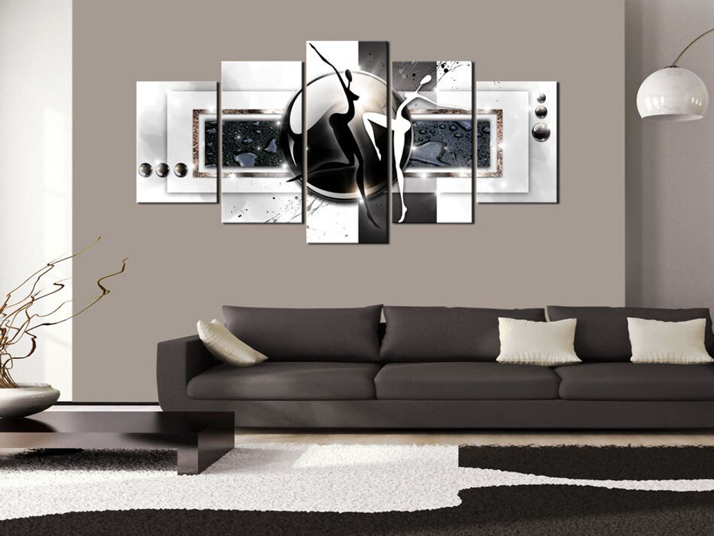 Akustikbild Abstrakt 200x100 cm Bilder Akustikschaum Hochleistungsschallabsorber Schallschutz Leinwand 5 tlg Wandbild Raumakustik Schalldämmung h-...