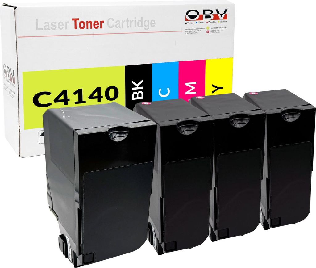 OBV Toner-Sparset für Lexmark 24B6720 für XC4100 Series XC4140 XC4140de XC4150 (BK/C/M/Y)