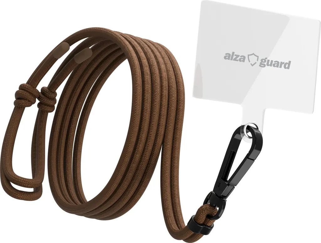 Laccio Smartphone AlzaGuard Marrone Universale | Tracolla Telefono Soft-Touch