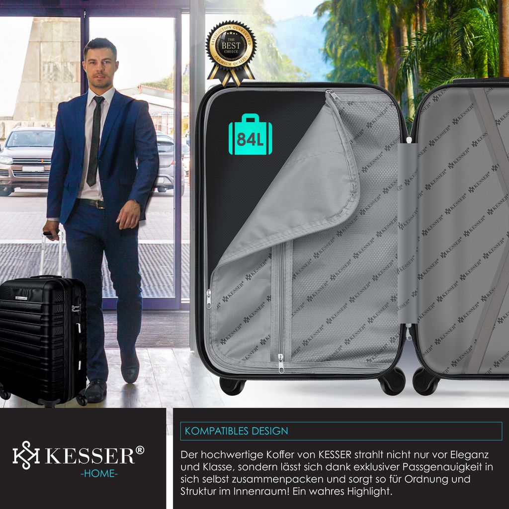 KESSER® Reisekoffer Hartschalen-Koffer Inkl. Kofferwaage + Produktbild 6