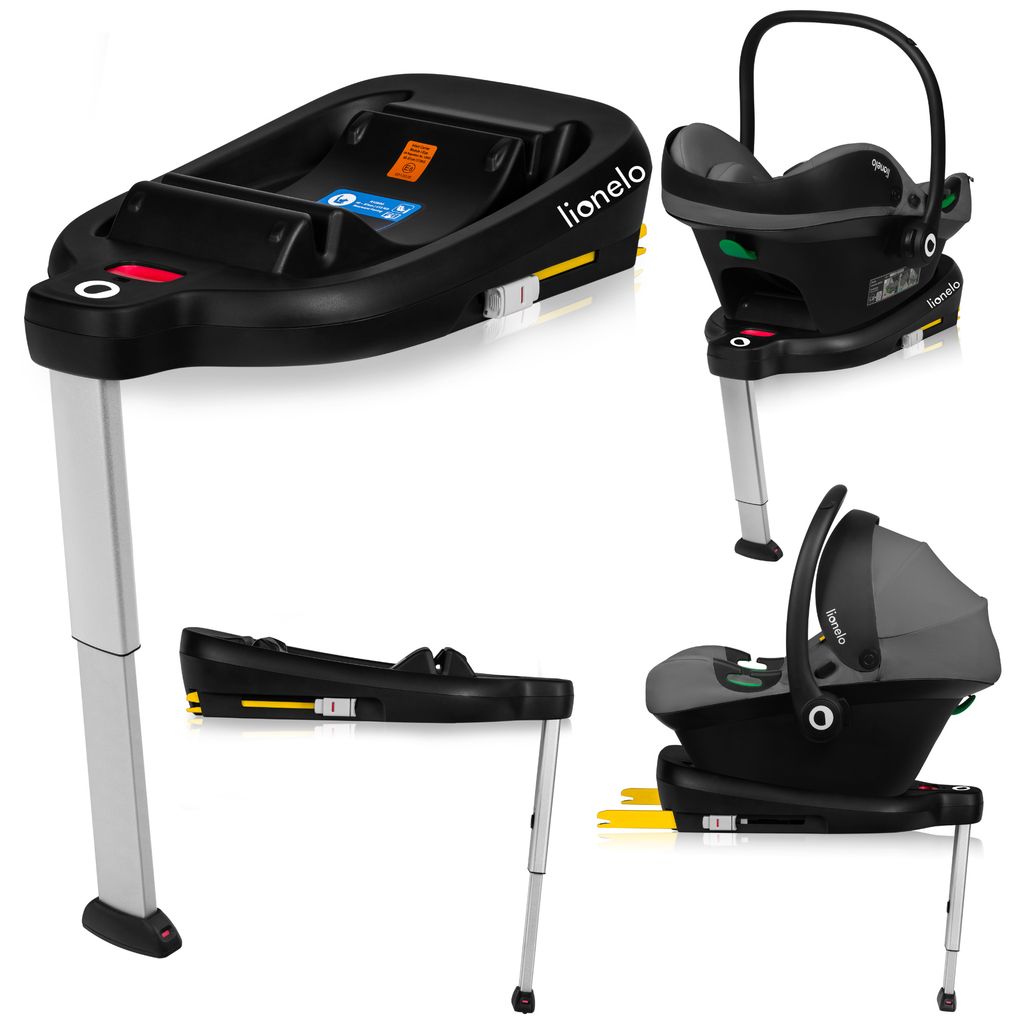 Lionelo Kindersitzbasis Lemmy i-Size Base für Kinder von 40 bis 87 cm RWF-Installation, ISOFIX system - Black
