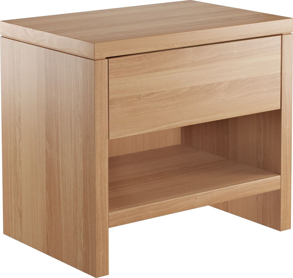 Nachttisch Buche Nachtkästchen Bettkommode Nachtschrank mit Produktbild 