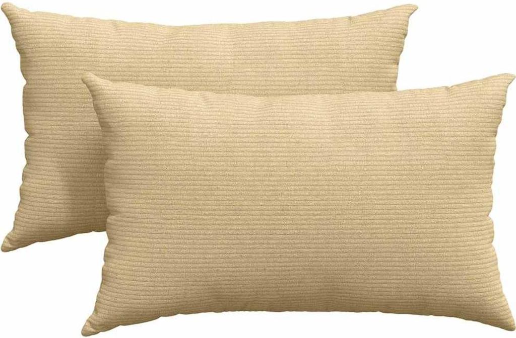 vidaXL Sofakissen 2 Stück Grau-Grün 50 x 30 cm Cordstoff