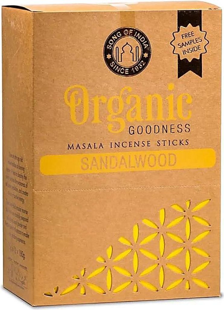 Räucher Set Masala Räucherstäbchen Sandelholz -- 15 g + Lotus Teelichthalter ind