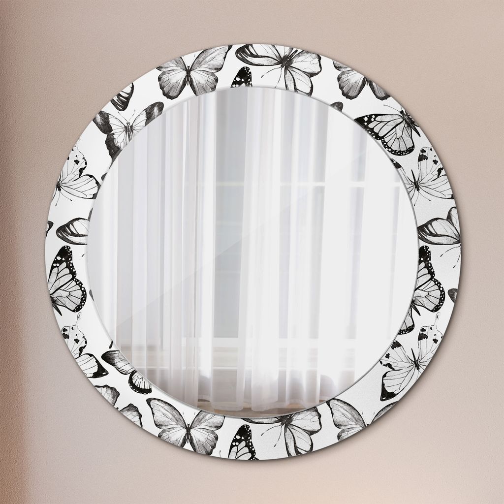 Spiegel - Mirror zum Wandspiegel Schlafzimmer – Schminkspiegel- Schmetterling- Ø70cm
