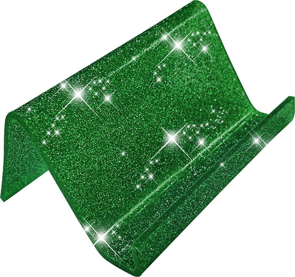 Visitenkartenhalter aus Acryl für den Schreibtisch, Pailletten-Glitzer, Desktop-Namenskarten-Organizer, Ständer für das Home Office