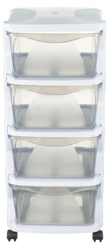 Commode fonctionnelle - 4 tiroirs - L 40 x l 36 x H 80 cm - Image du produit 