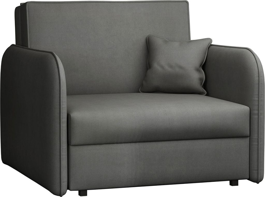 MIRJAN24 Schlafsofa Viva Loft I, Schlaffunktion und Bettkasten, Polstersofa vom Hersteller, Sessel, Stilvoll Couch (Farbe: Mono 246)