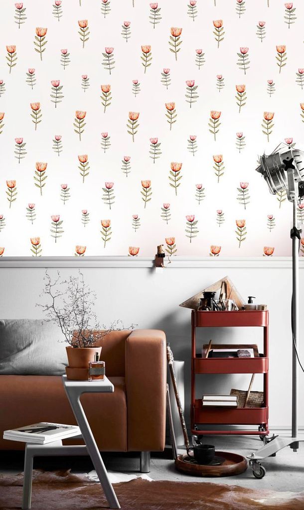 Coloray Fototapete 360x250 cm An Einer Wand Latex Latextapete - Kleine Blumen