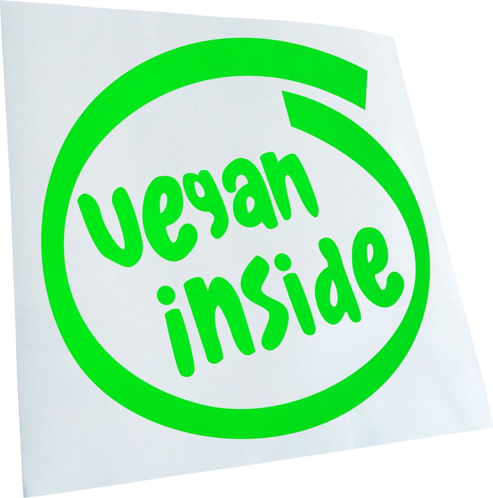 Kiwistar - Autoaufkleber - neongrün - 30 x 30 cm - vegan Inside - Heckscheibenaufkleber - Aufkleber für Auto Kfz Fahrrad, LKW, Truck Mofa
