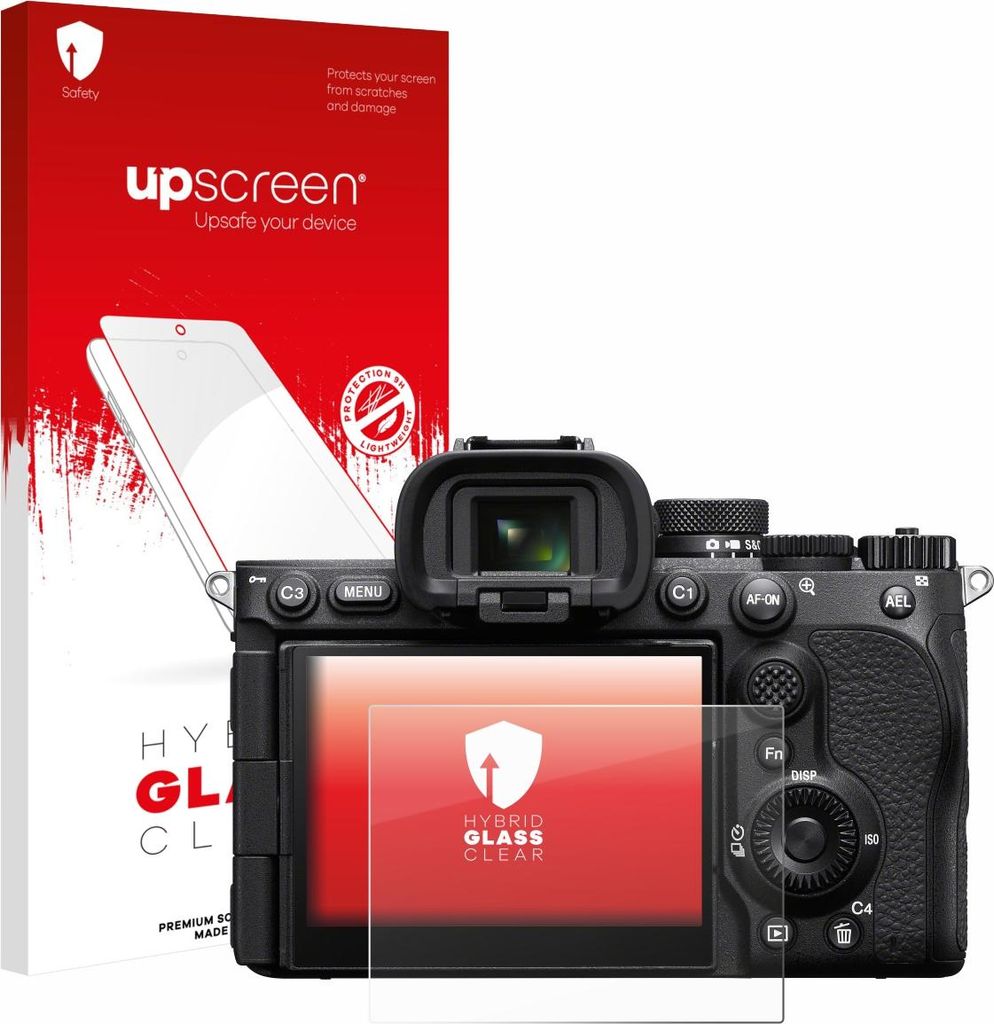upscreen Schutzglas für Sony Alpha 7 V (ILCE-7M5) Schutzfolie Panzer Folie Glas Display Schutz klar