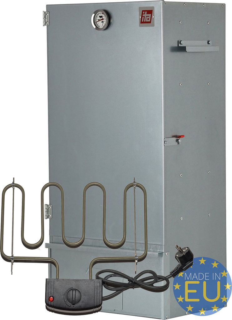 ITA Elektrischer Räucherofen 7001 - Premium Räucherschrank 81 cm mit Elektroheizung - Legierter Stahl - Qualität EU Direkt vom Hersteller