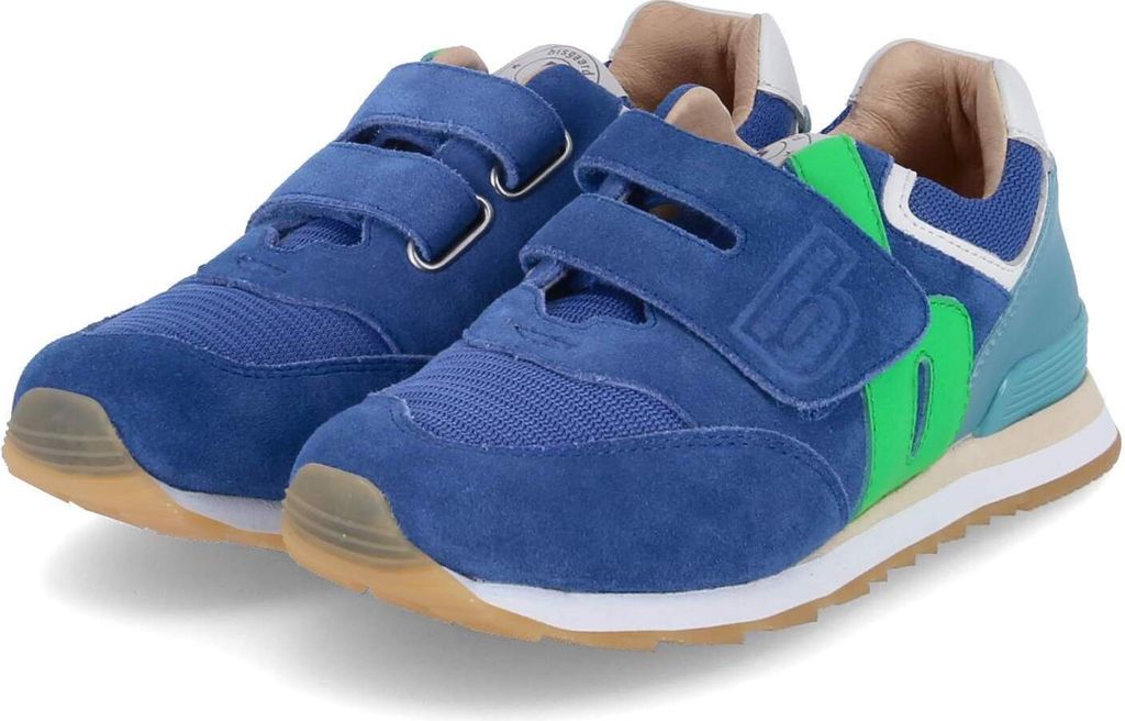 Bisgaard Kinder Klettschuhe/ Low Sneaker WINSTON Blau Leder-Textil-Mix Größe: 33